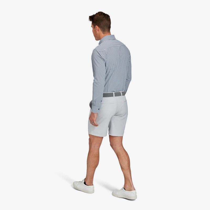 Monaco Dress Shirt - Light Blue Check, lifestyle/model