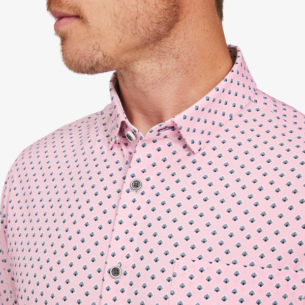 Leeward Short Sleeve - Pink Foulard Print, lifestyle/model photo