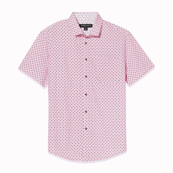 Leeward Short Sleeve - Pink Foulard Print, lifestyle/model photo