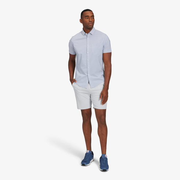 Leeward Short Sleeve - Wilkes Navy Mini&nbsp;Stripe, lifestyle/model photo