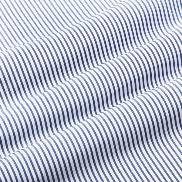 Leeward Short Sleeve - Wilkes Navy Mini&nbsp;Stripe, fabric swatch closeup