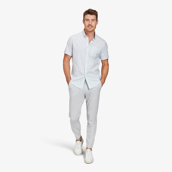 Leeward Short Sleeve - Light Blue Square Geo&nbsp;Print, lifestyle/model photo