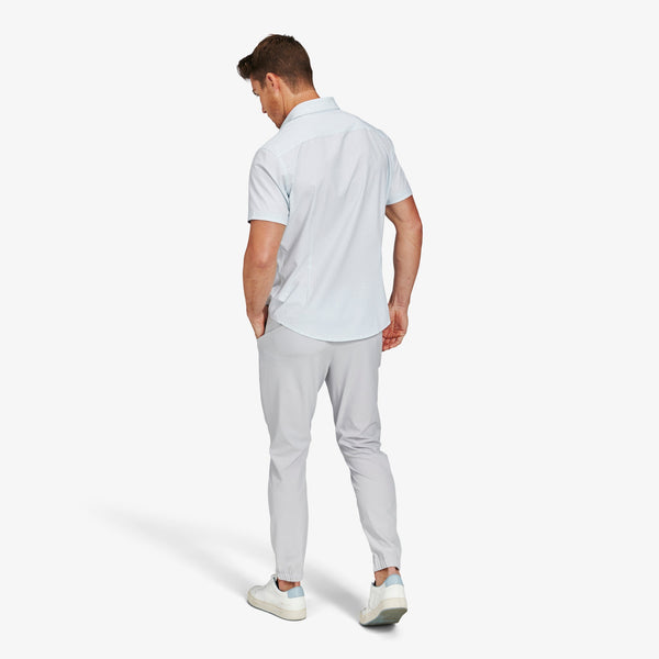 Leeward Short Sleeve - Light Blue Square Geo&nbsp;Print, lifestyle/model photo
