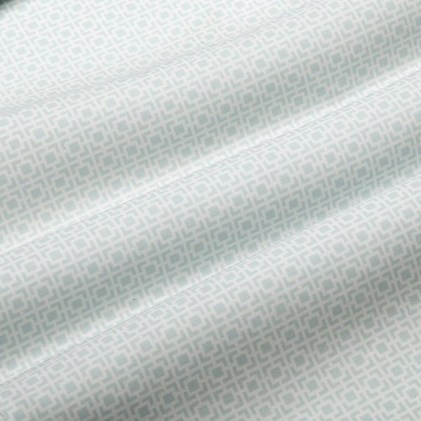 Leeward Short Sleeve - Light Blue Square Geo&nbsp;Print, fabric swatch closeup