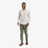 Leeward No Tuck Dress Shirt - White Pink Geo Floral Print, lifestyle/model photo