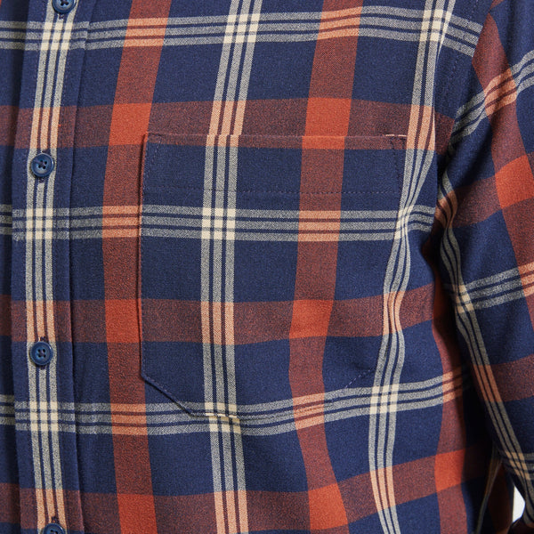 City Flannel - Rust Tan Large Multi&nbsp;Plaid, lifestyle/model photo
