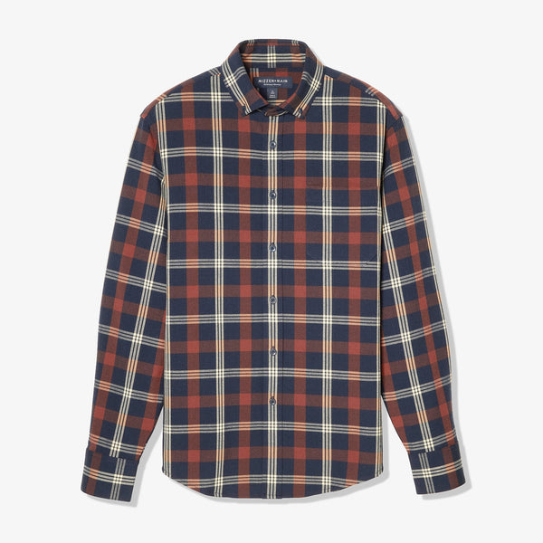 City Flannel - Rust Tan Large Multi&nbsp;Plaid, lifestyle/model photo