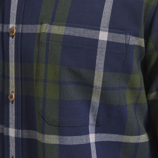 City Flannel - Olive Navy Large&nbsp;Plaid, lifestyle/model photo