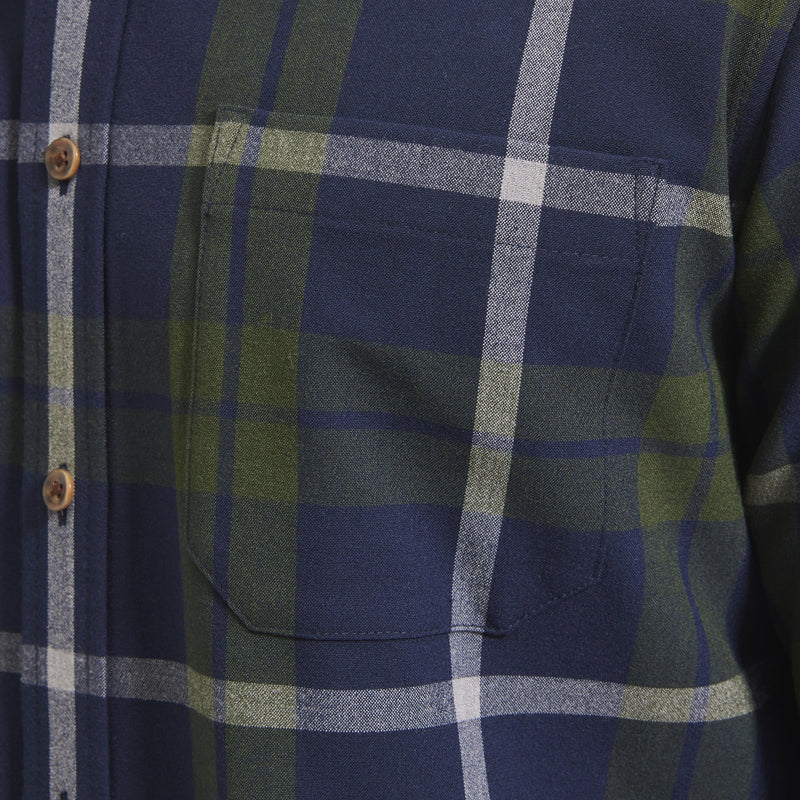 City Flannel - Olive Navy Large&nbsp;Plaid, lifestyle/model