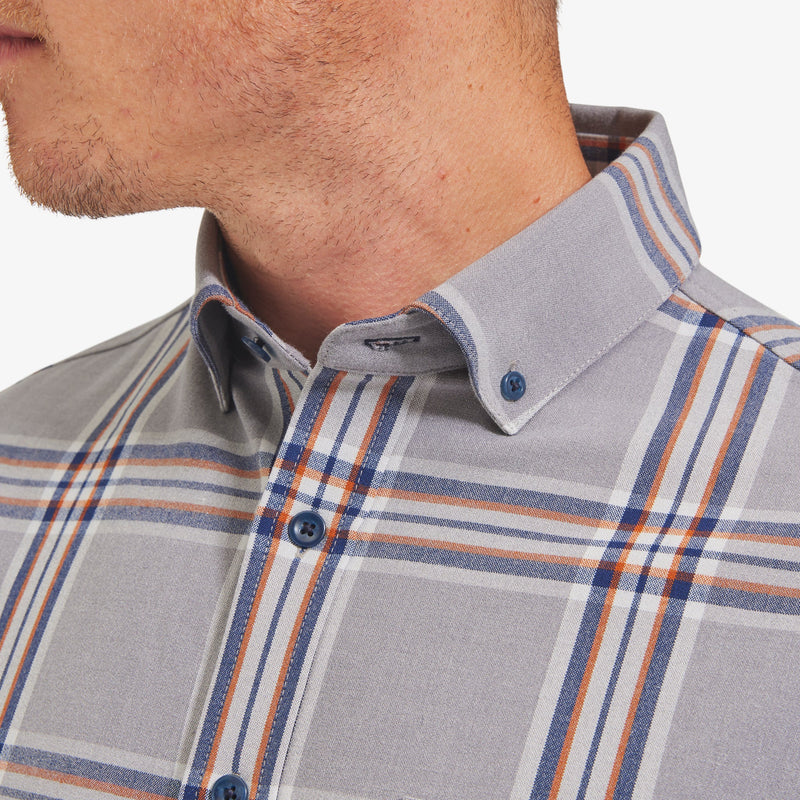 City Flannel - Gray Heather Large&nbsp;Plaid, lifestyle/model