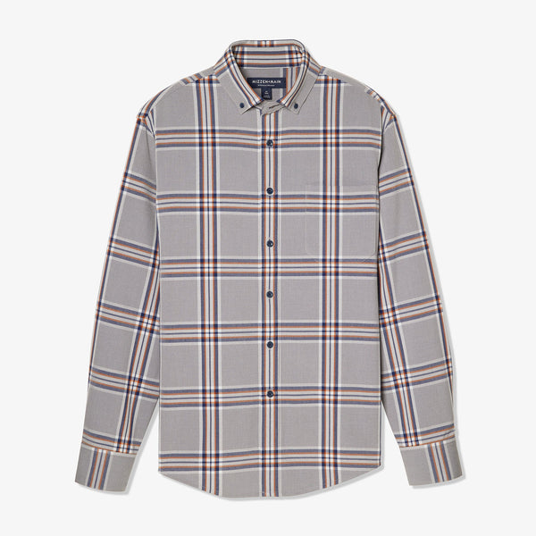 City Flannel - Gray Heather Large&nbsp;Plaid, lifestyle/model photo