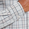 Leeward No Tuck Dress Shirt - Gray Pink Large Plaid, lifestyle/model photo