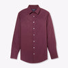 Leeward Dress Shirt - Plum Gray Dot Print, fabric swatch closeup
