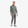 Leeward No Tuck Dress Shirt - Navy Green Check, lifestyle/model photo