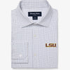 LSU Leeward Dress Shirt - White Navy Mini Grid, featured product shot