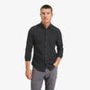Leeward No Tuck Dress Shirt - Black Solid, lifestyle/model photo
