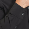 Leeward No Tuck Dress Shirt - Black Solid, lifestyle/model photo