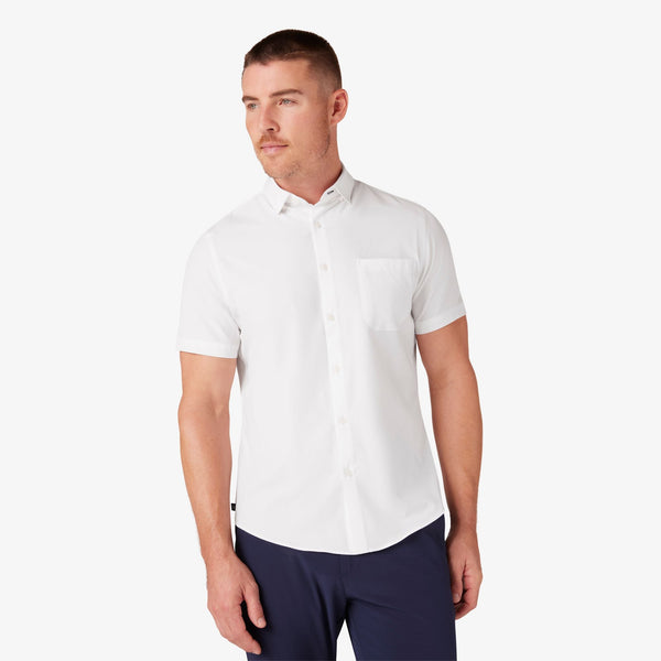 Leeward Short Sleeve - White Solid, lifestyle/model photo