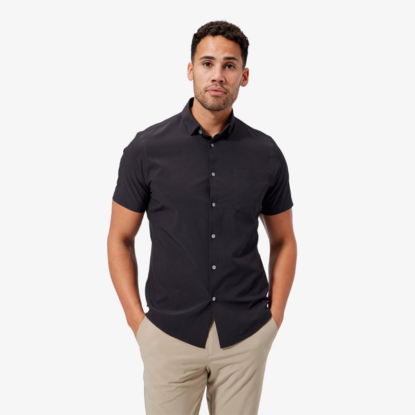 Leeward Short Sleeve - Black Solid, lifestyle/model photo