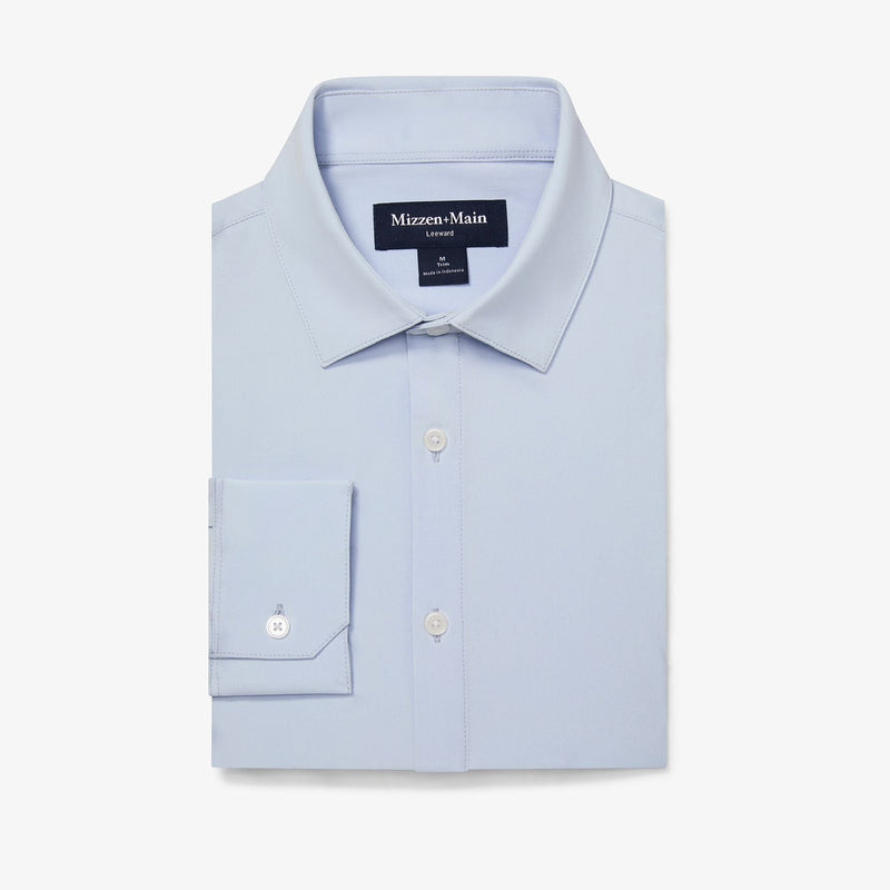Leeward No Tuck Dress Shirt - Sky Solid, featured product shot