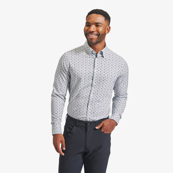 Leeward Dress Shirt - Pink Gray Diamond&nbsp;Print, featured product shot