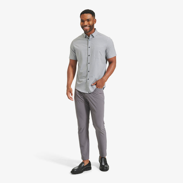 Leeward Short Sleeve - Gray Square Geo&nbsp;Print, lifestyle/model photo