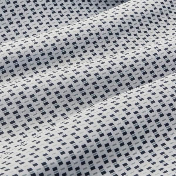 Leeward Short Sleeve - Gray Square Geo&nbsp;Print, fabric swatch closeup