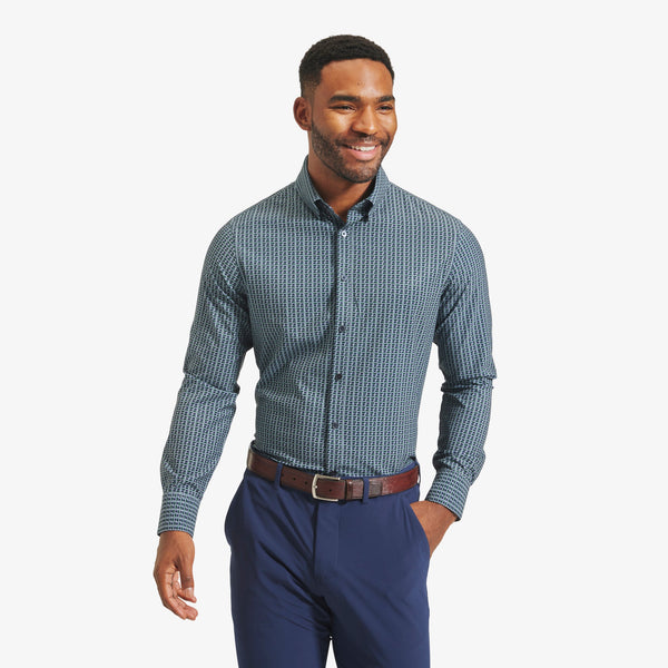 Leeward Dress Shirt - Ctrl+Alt+Delete Print, featured product shot