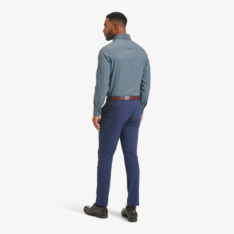 Leeward Dress Shirt - Ctrl+Alt+Delete Print, lifestyle/model