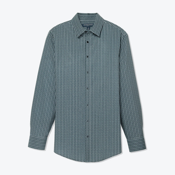 Leeward Dress Shirt - Ctrl+Alt+Delete Print, lifestyle/model photo