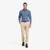 Leeward Dress Shirt - Blue Gold Plaid, lifestyle/model photo