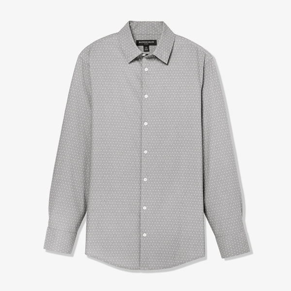 Leeward Dress Shirt - Gray Floral Dot&nbsp;Print, lifestyle/model photo