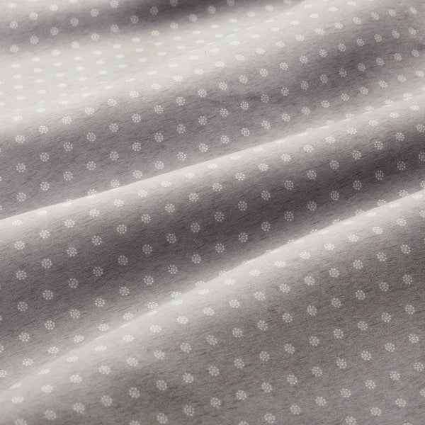 Leeward Dress Shirt - Gray Floral Dot&nbsp;Print, fabric swatch closeup