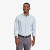 Leeward Dress Shirt - Light Blue Mini Plaid, lifestyle/model photo