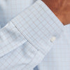 Leeward Dress Shirt - Light Blue Mini Plaid, lifestyle/model photo
