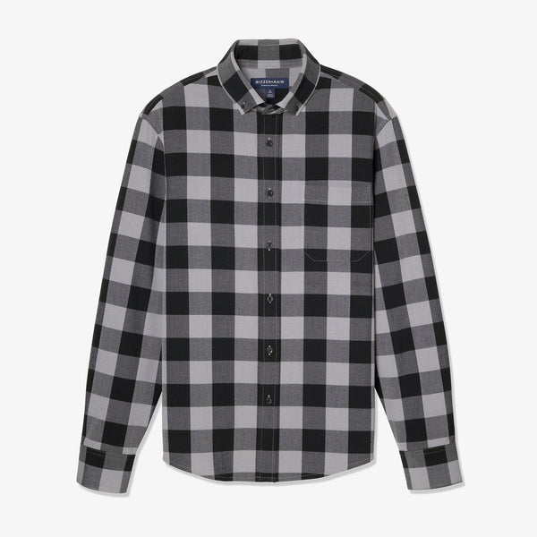 City Flannel - Black Gray Buffalo&nbsp;Check, lifestyle/model photo