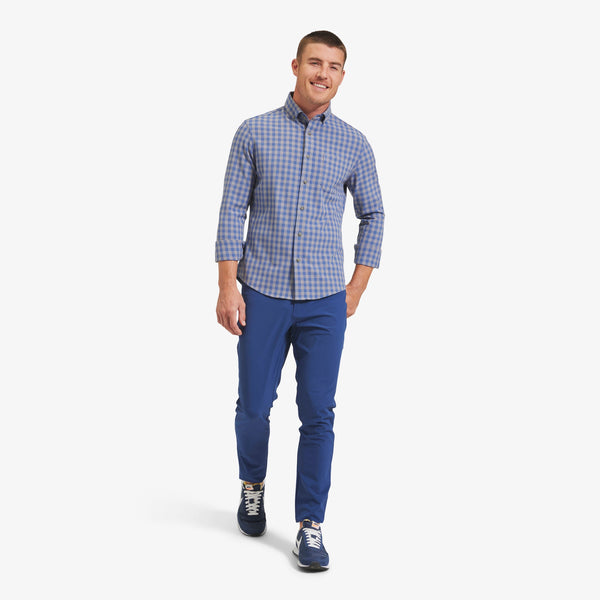 City Flannel - Blue Gray Gingham, lifestyle/model photo