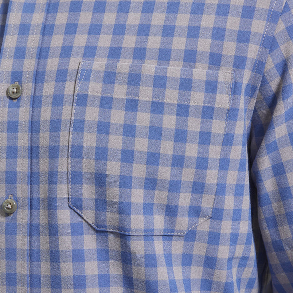 City Flannel - Blue Gray Gingham, lifestyle/model photo