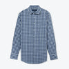 Leeward Dress Shirt - Navy Multi Check, fabric swatch closeup