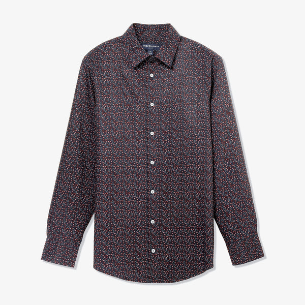 Leeward Dress Shirt - Corner Pocket Print, fabric swatch closeup