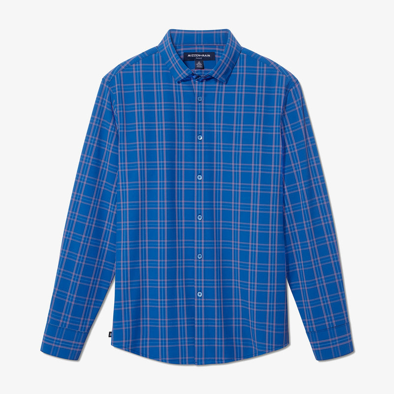 Leeward No Tuck Dress Shirt - Set Sail Multi Plaid, fabric swatch closeup
