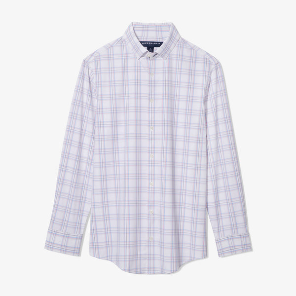 Leeward Dress Shirt - Bright White Multi&nbsp;Plaid, fabric swatch closeup