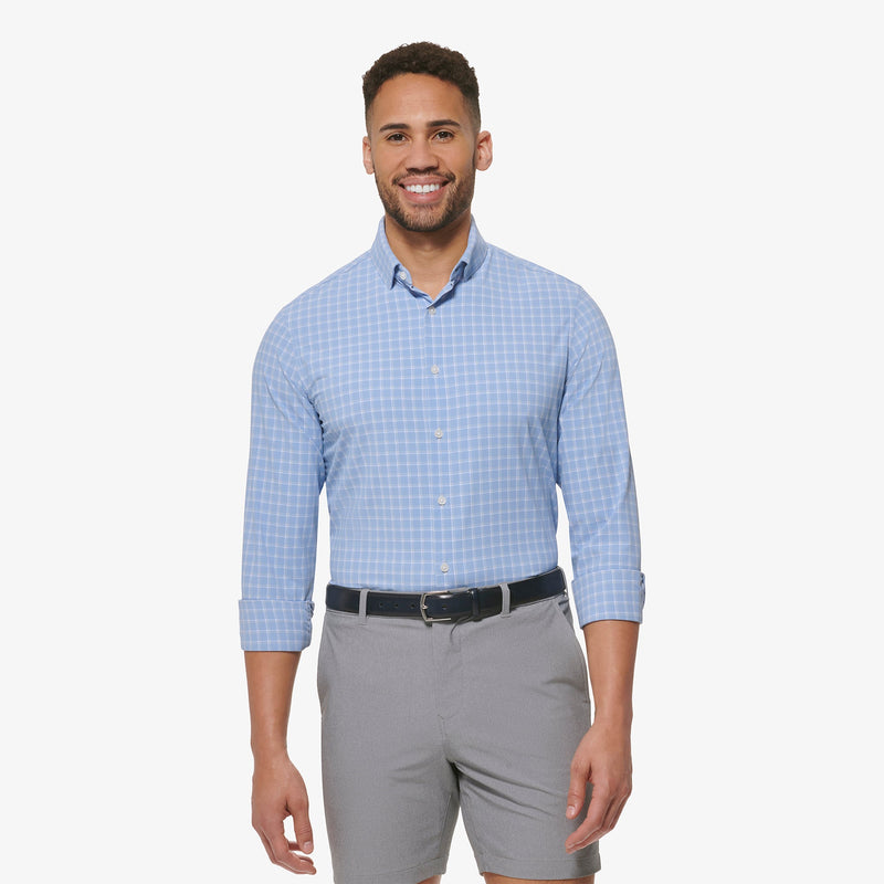 Monaco Dress Shirt - Provence Windowpane, featured product shot