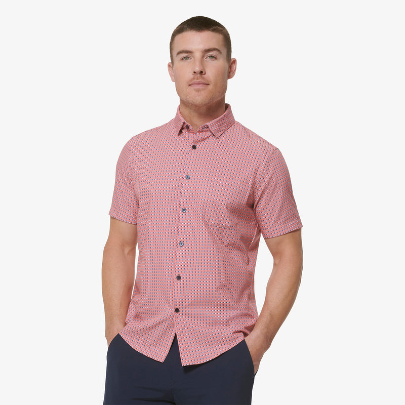 Leeward Short Sleeve - Tea Rose Geo Print, featured product shot