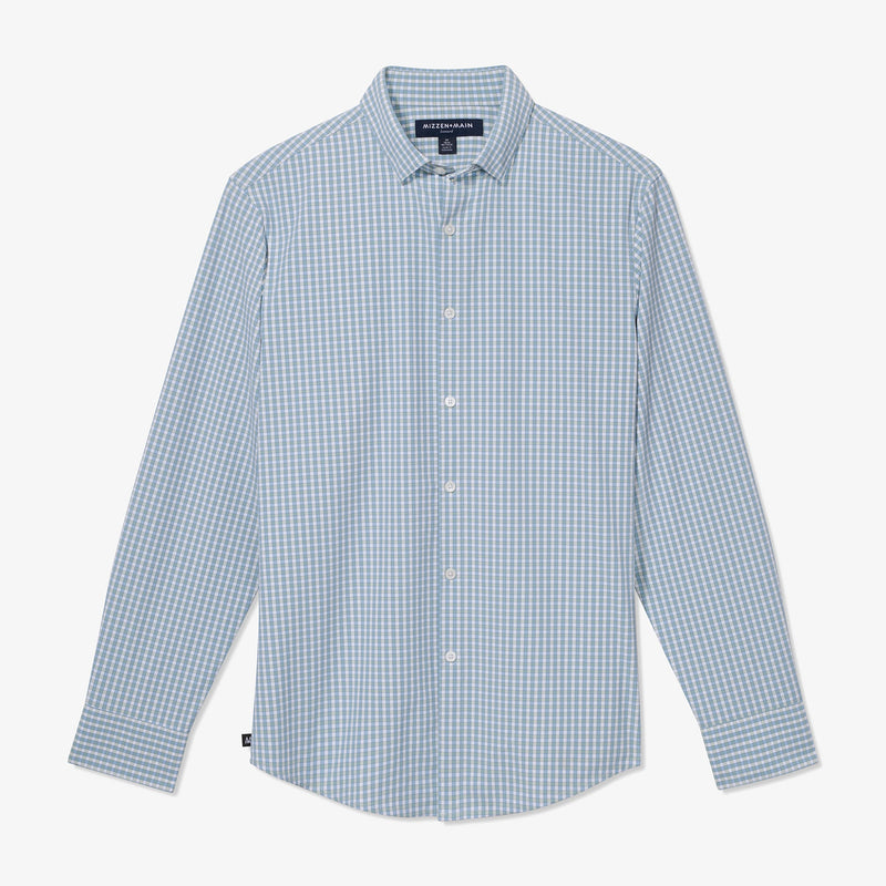 Leeward No Tuck Dress Shirt - Resada Check, fabric swatch closeup