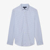 Leeward No Tuck Dress Shirt - Prairie Sunset Geo Print, fabric swatch closeup