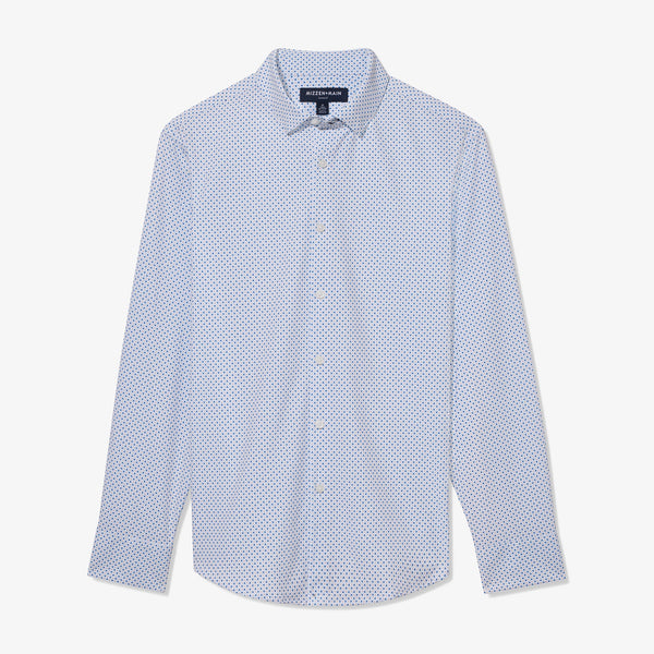 Leeward No Tuck Dress Shirt - Prairie Sunset Geo&nbsp;Print, fabric swatch closeup