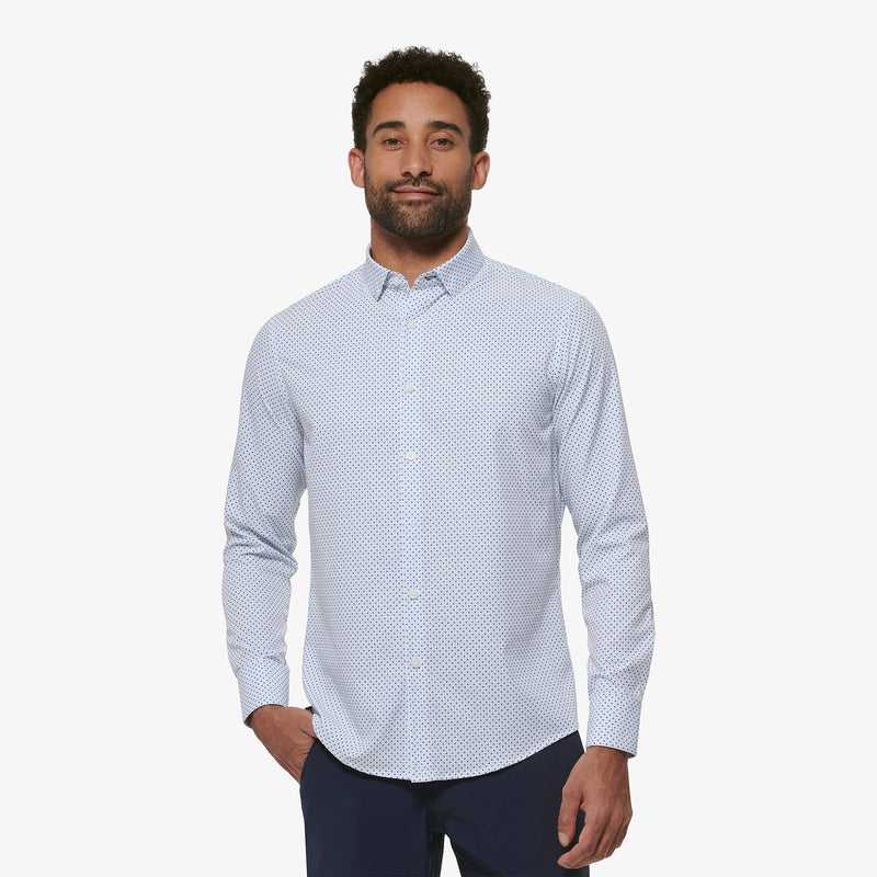 Leeward No Tuck Dress Shirt - Prairie Sunset Geo Print, featured product shot