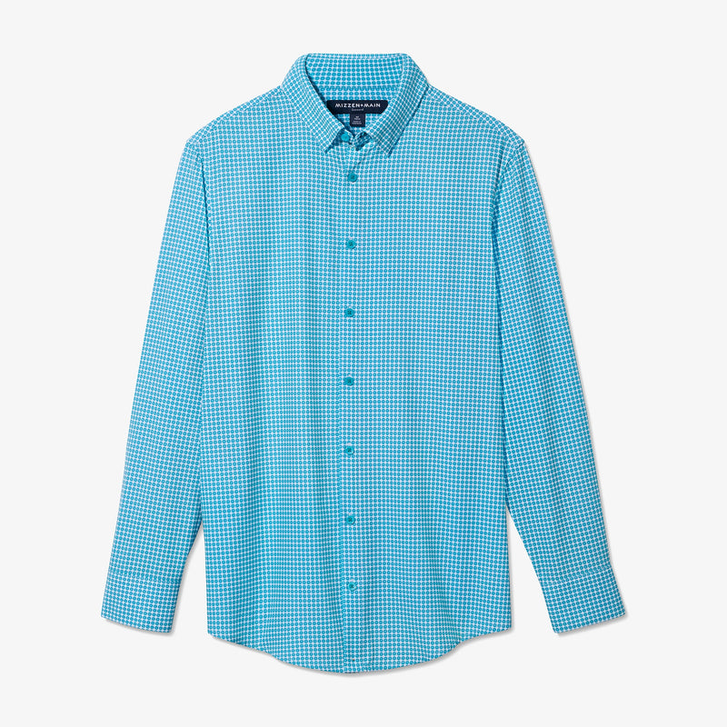 Leeward Dress Shirt - Capri Breeze Floral Print, fabric swatch closeup