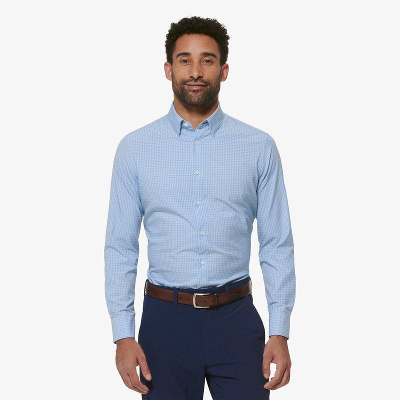 Leeward Dress Shirt - Skyway Circle Geo Print, featured product shot